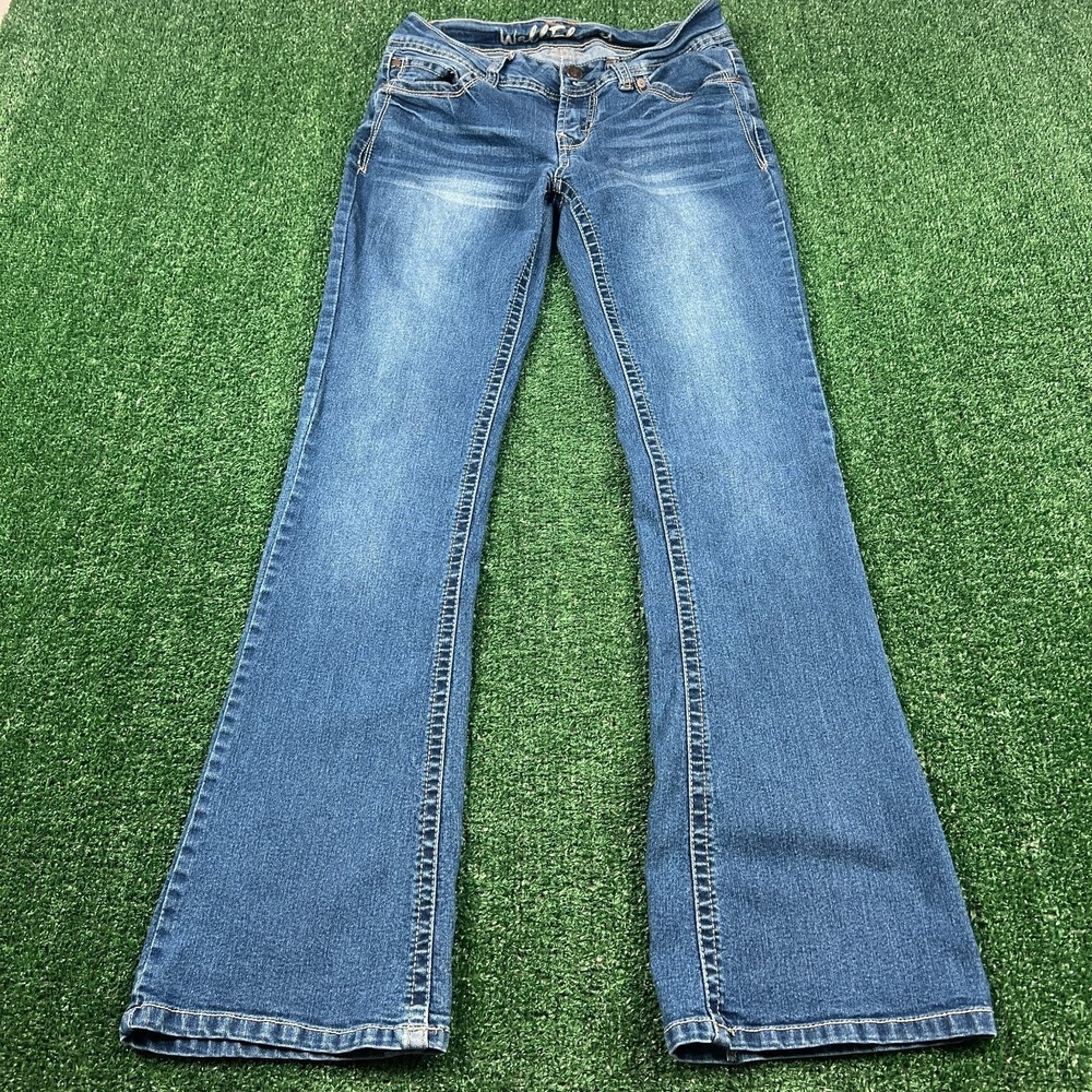 VTG‎ Wallflower Jeans Womens Size 5 28x30" Flare Bootcut Embroidered Stretch Y2K